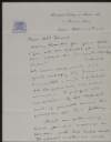 Letter from Ellen Duncan to Mrs Ruth Shine regarding the codicil of her late brother, Sir Hugh Lane,