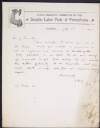 Letter from L. Katz, Secretary of the Pennsylvania State Executive Committee of the Socialist Labor Party, to James Connolly offering him a position as organiser and canvasser for party literature in Pennsylvania,