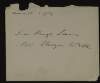 Envelope from John Singer Sargent to Hugh Lane marked "await reply",