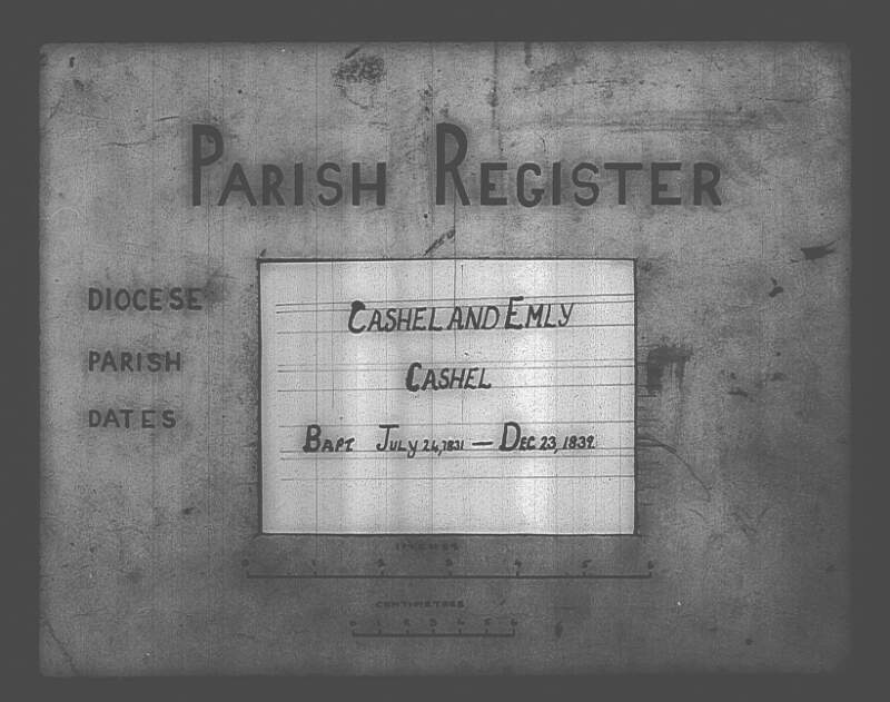 Register for the Catholic parish of Cashel in the diocese of Cashel and Emly, County Tipperary,