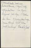 List of prisoners held in Wormwood Scrubbs in March 1920, written in William O'Brien's hand,