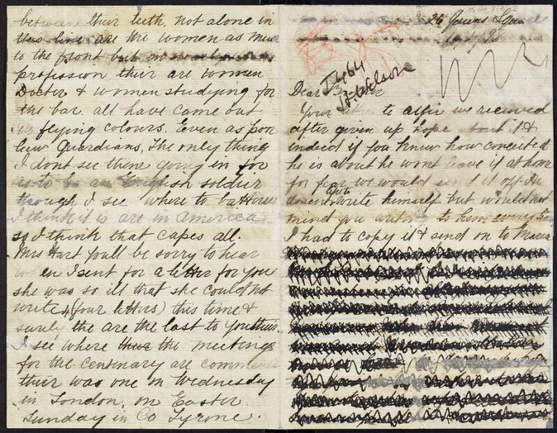 Letter from Alfred Clarke to his brother Thomas Clarke in Portland Prison,