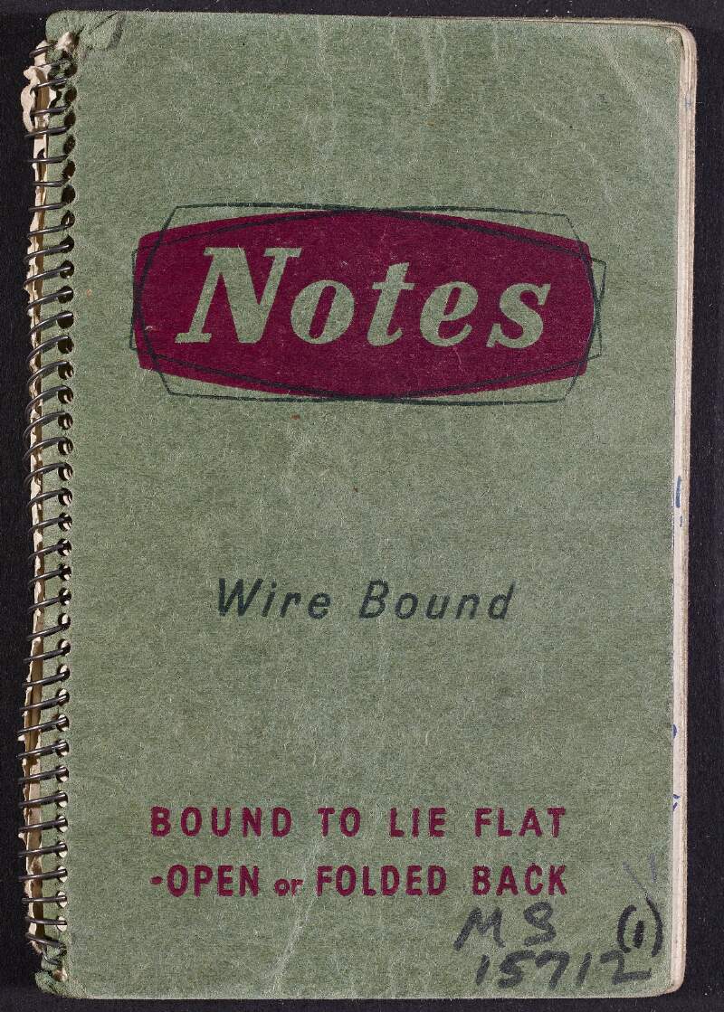 Notebook of William O'Brien about events, quotations, publications and reminiscences,
