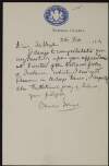 Letter from Charles Holroyd to Hugh Lane congratulating him on his appointment as Director of the National Gallery of Ireland,