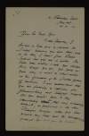 Letter from Huntly Carter, Assistant Editor of 'The New Age', to Hugh Lane enquiring whether he would write an article on the formation of the Dublin Gallery of Modern Art and another on the collection he is assembling for Johannesburg,