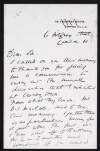 Letter from Donald MacCann to Hugh Lane regarding a mural that Lane has paid him to paint,