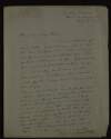 Letter from Stanley Eavestaff to Hugh Lane asking for permission to photograph pictures by Orpen and Sargent,