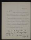 Typescript letter from Roger E. Fry to Hugh Lane explaining the possibilities presented to Lane as regards the money he offered to the Omega Workshops Limited,