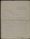 Letter from Thomas Hughes Kelly to Hugh Lane informing him that he would be glad to offer his assistance towards the Historic Loan Collection at the St. Louis exposition but they are at a disadvantage at present due to the absence of "Mr. Simmins",