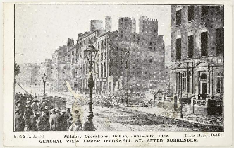 Military Operations, Dublin, June-July, 1922, General view Upper O'Connell St. after surrender.