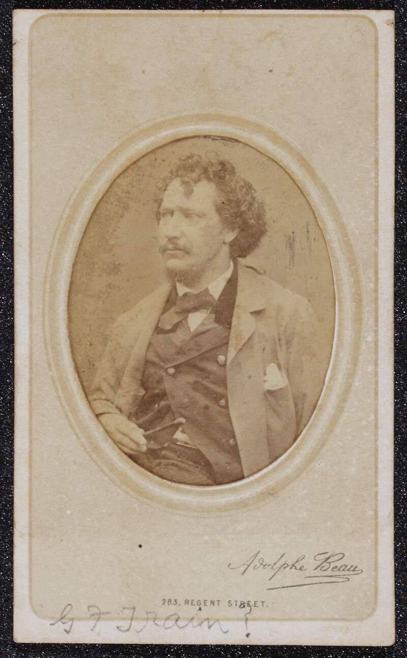 [George Francis Train, half-length portrait, facing left]