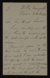 Letter from Antonio Sciortino to Hugh Lane about a letter Antonio Mancini had given him to give to the latter,