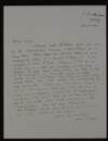 Letter from Henry Tonks to Hugh Lane, thanking him for a pleasant evening,