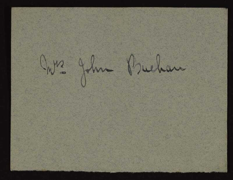 Letter from Susan Buchan, Baroness Tweedsmuir, to Hugh Lane, asking if she could see his house as a friend of hers, Mrs Craig Sellan, really wants to see it, and asking if Monday week would suit him,