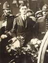 The Late Lord Mayor of Cork : Mr. Sean MacSwiney (deceased brother) helping to load up the wreaths