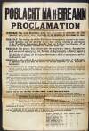 Anti-Treatyite proclamation by the Council of the IRA South Tipperary Brigade, pledging to fight against the Treaty and its supporters who "are to be resisted by every citizen of the Republic",