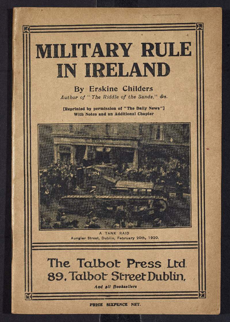'Military Rule in Ireland' by Erskine Childers,