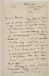 Letter from Roger Casement to Mrs. Elsa Douglas regarding the translation of pamphlets,