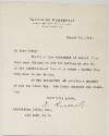 Letter from Theodore Roosevelt to Bainbridge Colby asking to see the Congressional Record and mentioning a meeting with Roger Casement who was "charming",