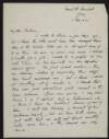 Letter from Eimar O'Duffy to Bulmer Hobson about his attempts to secure a job by writing to various people,