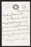 Letter from William Tyrrell to Roger Casement arranging a time to meet with Sir Edward Grey,