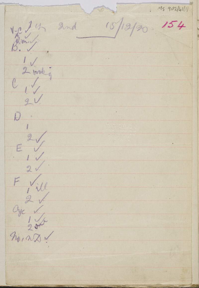 Election of O/C 2nd Battalion, Dublin Brigade: Poll and Results,