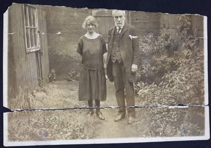 John Devoy (Sean O'Duibhigh) and his niece, Eily. Fairview, Dublin Aug. 30th, 1924