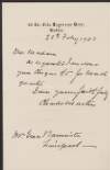 Letter from Richard Martin & Co. to Grace Bannister enclosing cheque of £5,