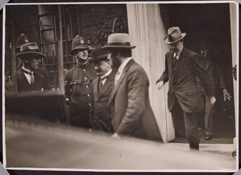 Leaving 10, Downing St after the first encounter with the British