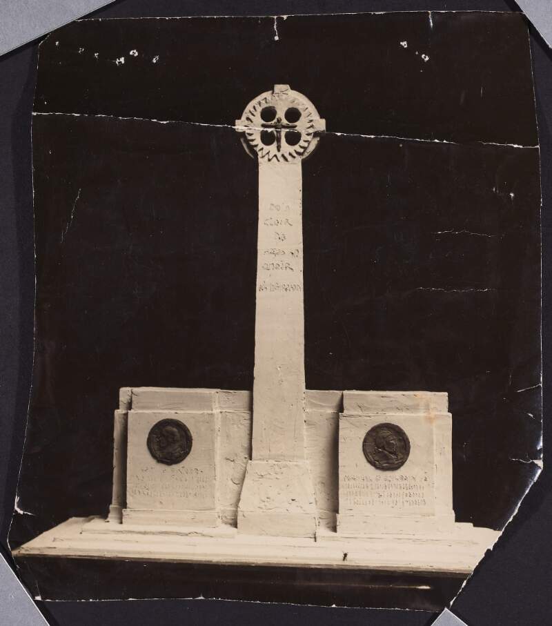 Collins-Griffth Anniversary : Model of temporary cenotaph to late President Griffith and late General Michael Collins, to be unveiled in Leinster Lawn, Dublin on 13th August.