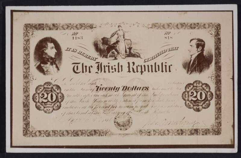 [Twenty dollar bond issued by the Irish Republic]