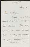 Letter from Algernon Law to Roger Casement enclosing a statement regarding Casement's pension,