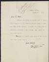 Letter from Lord Dufferin an Ava to Roger Casement requesting his views on changing the title of "Mr. Pullen", chief clerk in the Rio Consulate-General, to Vice-Consul,