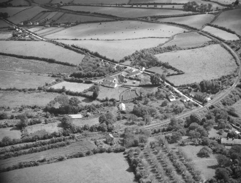 [Aerial photograph of a house and farm near Letterkenny, Co. Donegal]
