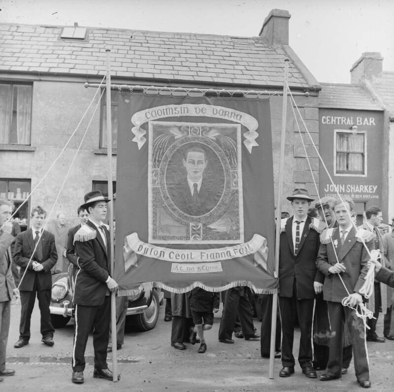 [Annagry Band with banner, Co. Donegal]