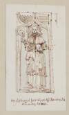 Sculptured panel on Kilkenny H[ouse?] a lady abbess