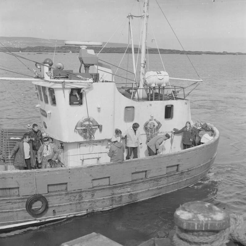 [Anglers on boat, offshore near Burtonport, Co. Donegal]