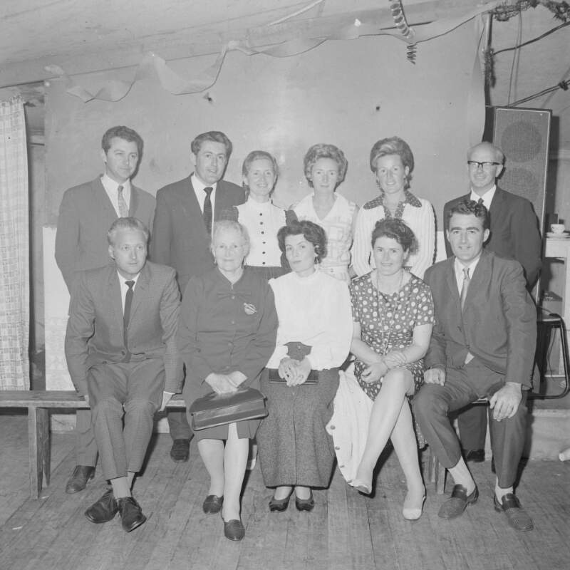 [Group of men and women at the carnival dance in Carrick, Co. Donegal]