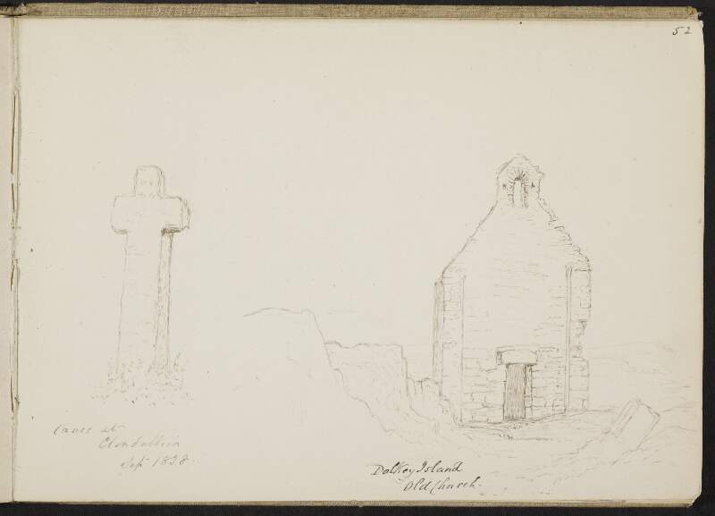 Cross at Clondalkin, Sept 1838 ; Dalkey Island, old church