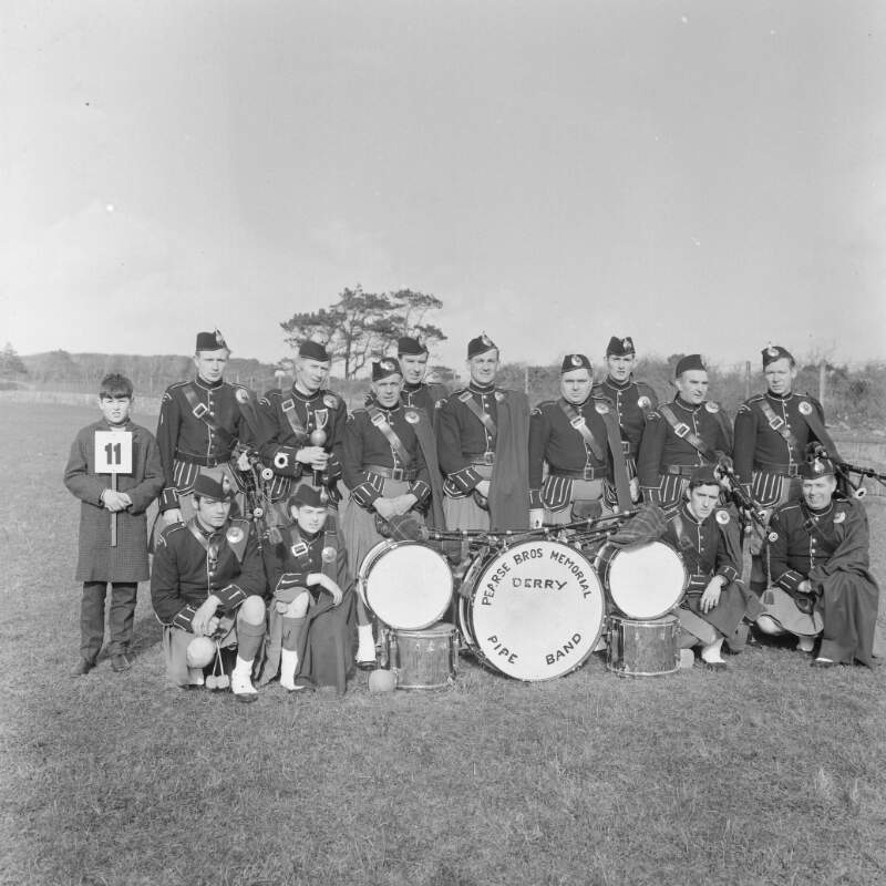 [Portrait of "Pearse Bros Memorial Band" in Falcarragh, Co. Donegal]