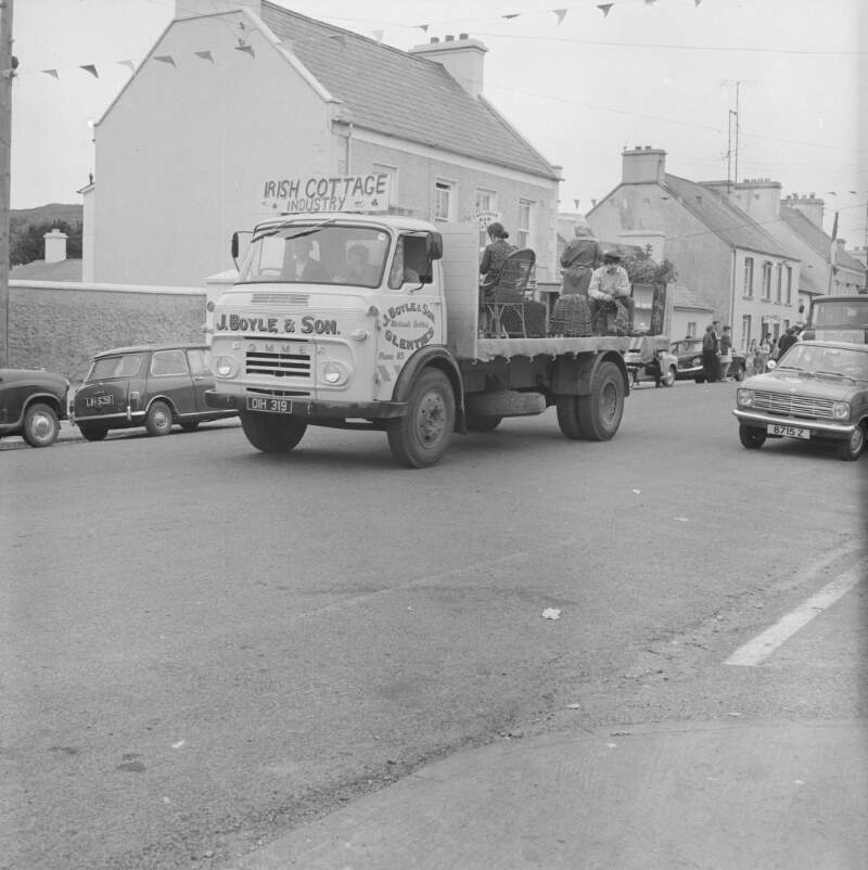 [Float at Queen and Exiles Carnival, Glenties, D'Alton Sports, Co. Donegal]
