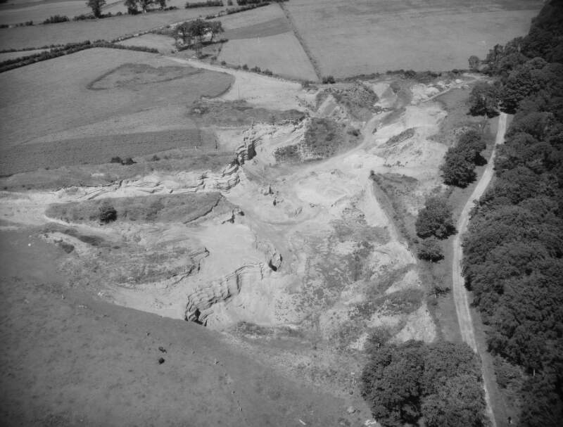 [Aerial photograph of a Roadstone quarry]