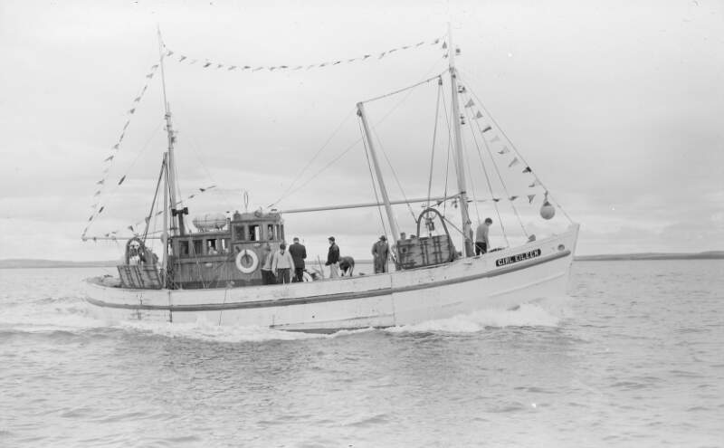 [Anglers on fishing boat near Killybegs, Co. Donegal]