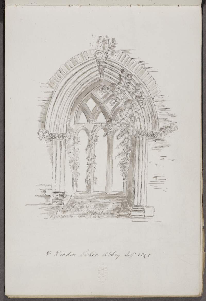 E window, Cahir Abbey, September 1840