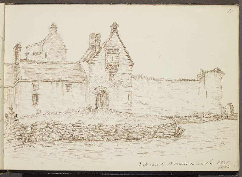 Entrance to Moonstown [Moorstown] Castle, 1840