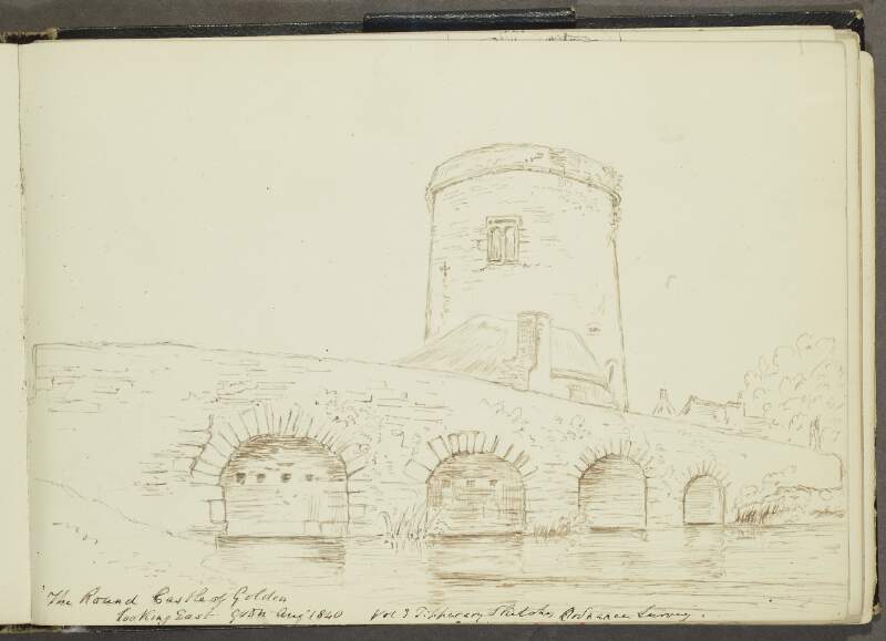 The round castle of Golden looking east, August 1840