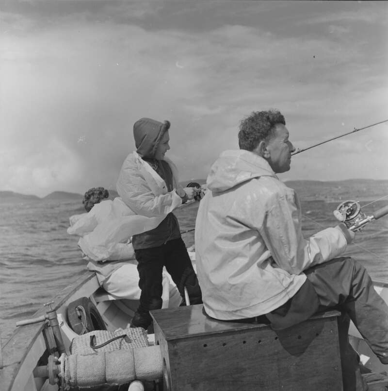 [Anglers on fishing boat near Rathmullan harbour, Co. Donegal]
