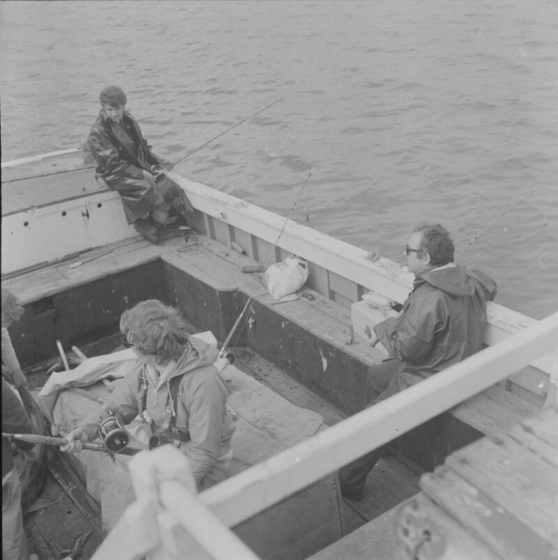 [Anglers on fishing boat at Rathmullan fishing festival, Co. Donegal]