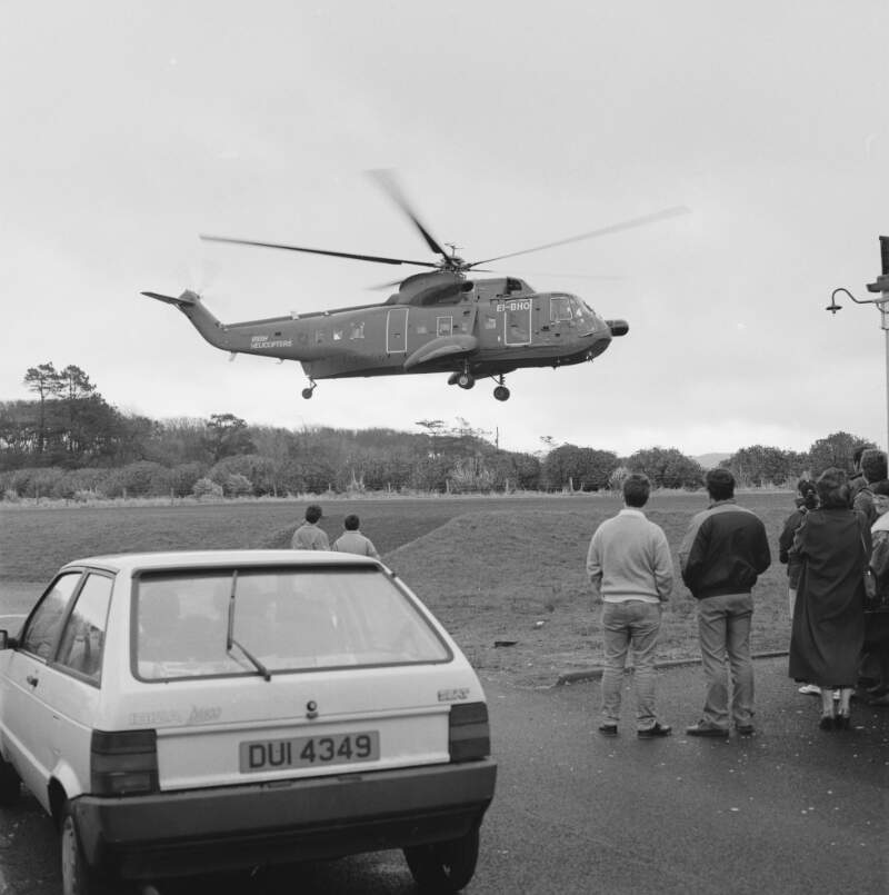 [Helicopter in flight over Tory Island, Co. Donegal]