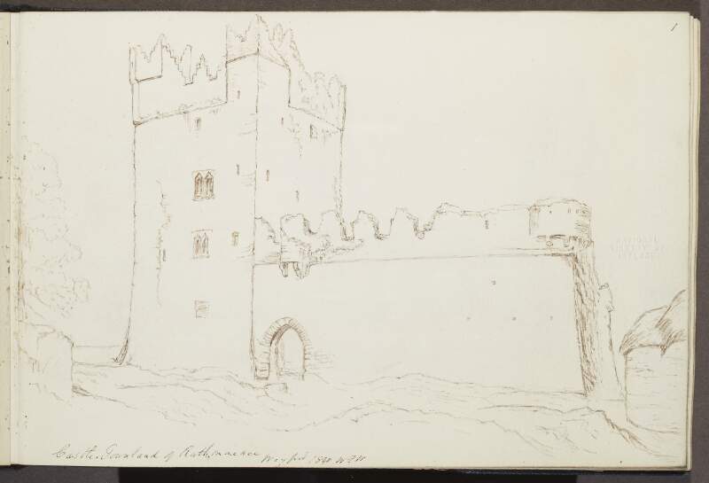 Castle, townland of Rathmacnee [Rathmacknee], Wexford, 1840